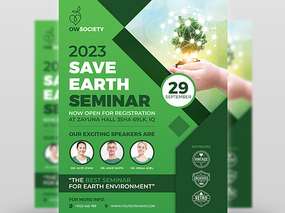 Environment Seminar Flyer Template earth eco environment environment poster environmental flyer template environmental posters flyer templates green leaflet meeting nature organic pollution poster save save earth seminar seminar flyer design seminar flyer examples