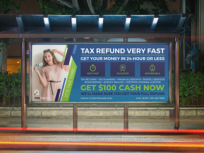 Tax and Accounting Billboard Template accounting american business commercial flyer flyer template income tax income tax flyer psd income tax flyer template incometax postcard tax tax refund tax return taxes template