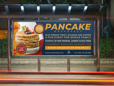 Pancake Breakfast Billboard Template