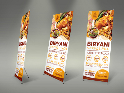 Biryani Restaurant Signage Banner Roll Up Template by OWPictures on ...