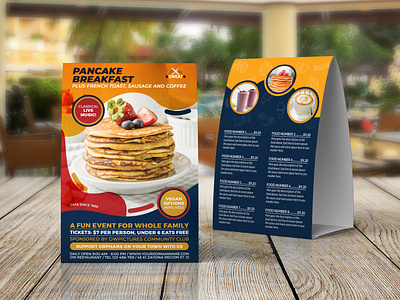 Pancake Breakfast Table Tent Template