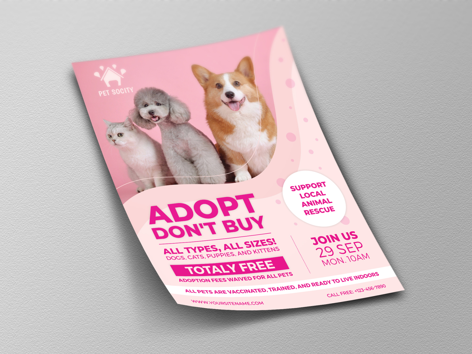 Pet Adoption Flyer Template By OWPictures On Dribbble