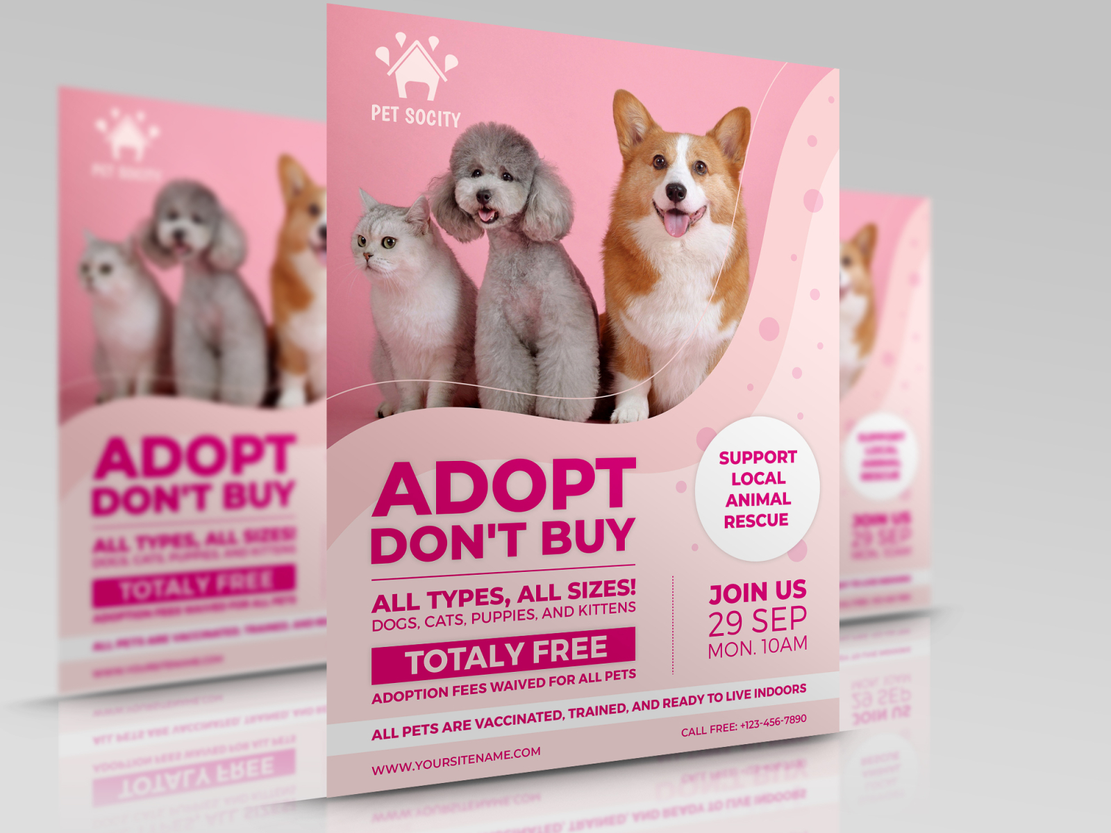 Pet Adoption Flyer Template By OWPictures On Dribbble