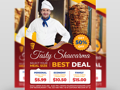 Shawarma Restaurant Flyer Template kabob kebab kebab flyer kebap meal menu poster restaurant restoran salad sandwich shawarma snack takeaway tasty turk turkey turkish turkiye