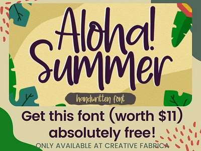 FREE Aloha Summer Font a z aphrodite branding corporate discount font fonts free free font free fonts handwritten font illustration logo sale vector