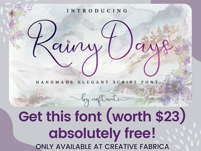 FREE Rainy Days Font alphabet branding clean corporate creative font fonts free free font free fonts handwritten font illustration logo vector