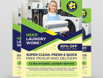 Laundry Services Flyer Template cleaner cloth clothes clothing dirty dry fashion flyer flyer template hangers laundry magazine magazine ad marketing set post postcard poster presentation service services