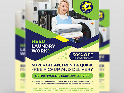 Laundry Services Flyer Template