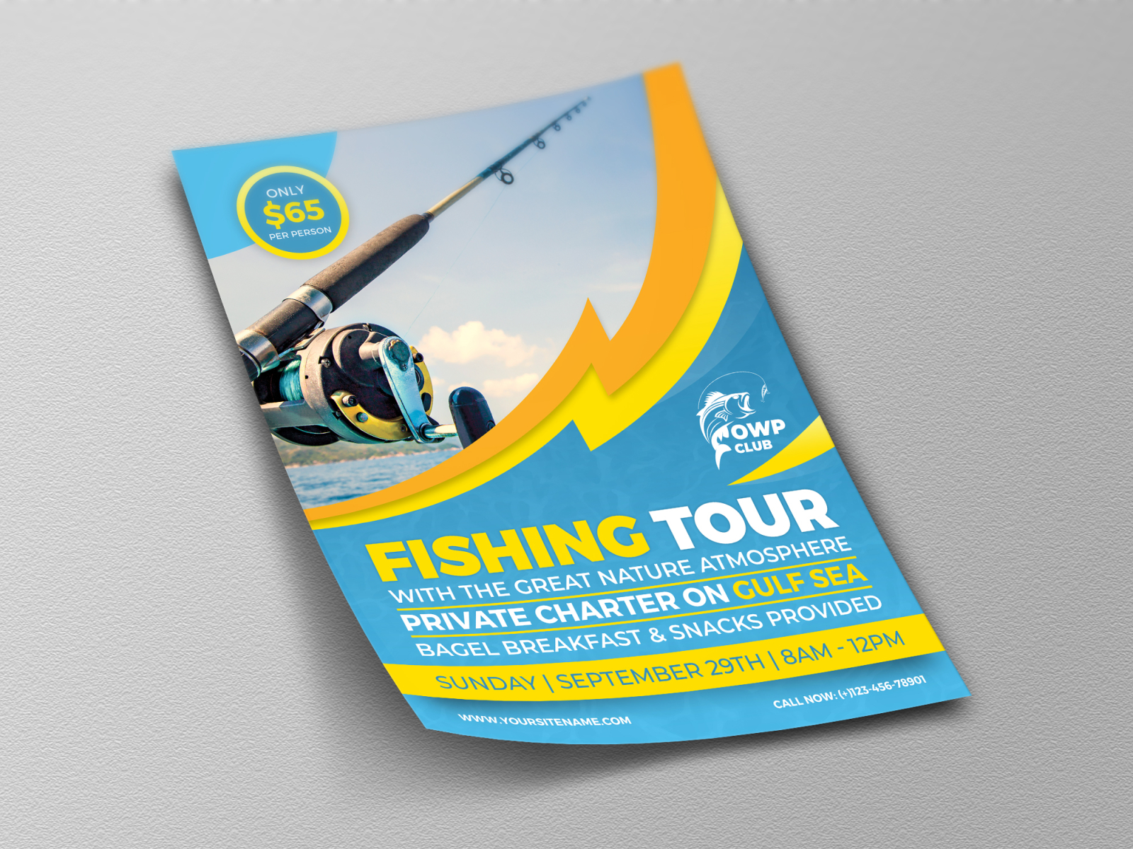 Fishing Flyer Template by OWPictures on Dribbble