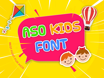 Aso Kids Font blackboard font