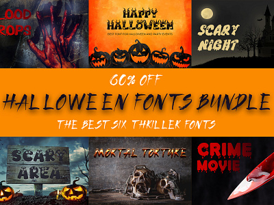 Halloween Fonts Bundle comics cartoon font