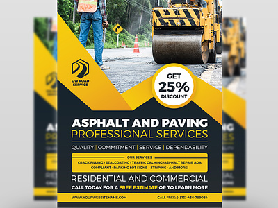 Asphalt and Paving Services Flyer Template