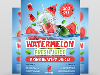Watermelon Juice Flyer Template