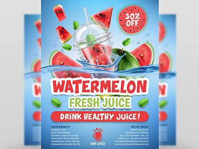 Watermelon Juice Flyer Template
