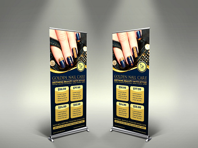 Nail Salon Signage Banner Roll Up Template Vol.2 beauty business clinic corporate design flyer hair cut haircut leaflet nail poster salon skin spa treatment