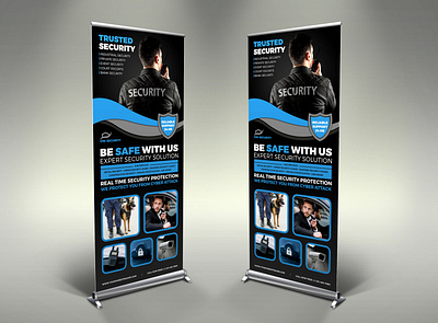 Security Services Signage Banner Roll Up Template armed security guards bank security business commercial security flyer corporate corporate security design flyer home security illustration leaflet poster private security protection security services