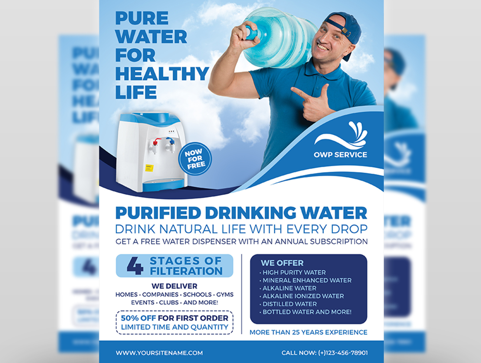 Drinking Water Services Flyer Template By OWPictures On Dribbble