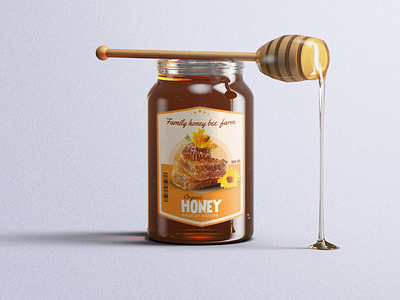 Honey Product Label - Honey Jar Label Template