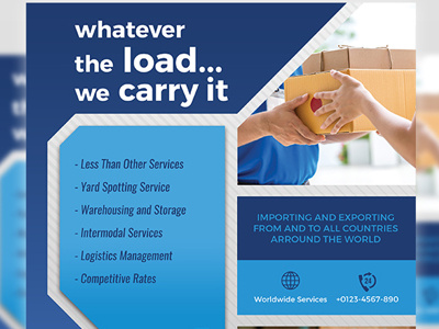 Freight Logistic Services Flyer Template