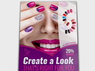 Nail Salon Dl Flyer Template beauty dl flyer nail salon spa women