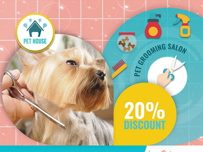 Pet Grooming Salon Flyer Template
