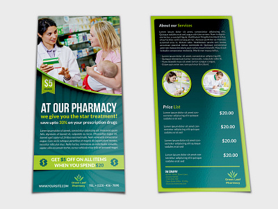 Pharmacy Flyer Dl Size Template center dental doctor health nurse pharmacy