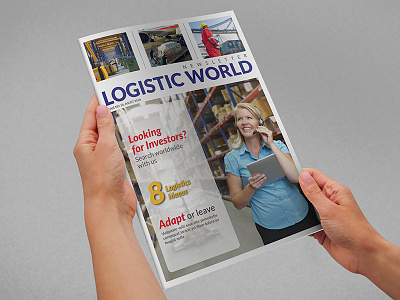 Logistics Services Newsletters Design Template brochure freight logistic magazine newsletter services