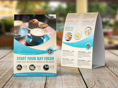 Cafe Restaurant Table Tent Template