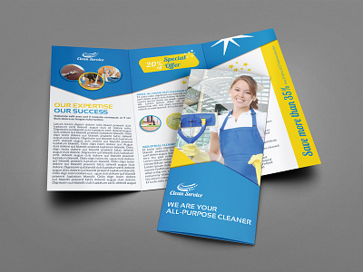 Cleaning Services Tri Fold Brochure Template