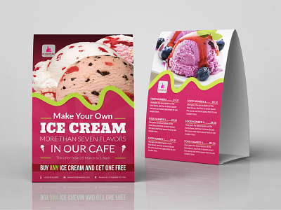 Ice Cream Table Tent Template