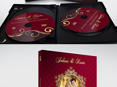 Wedding DVD Cover and Label Template by OWPictures on Dribbble