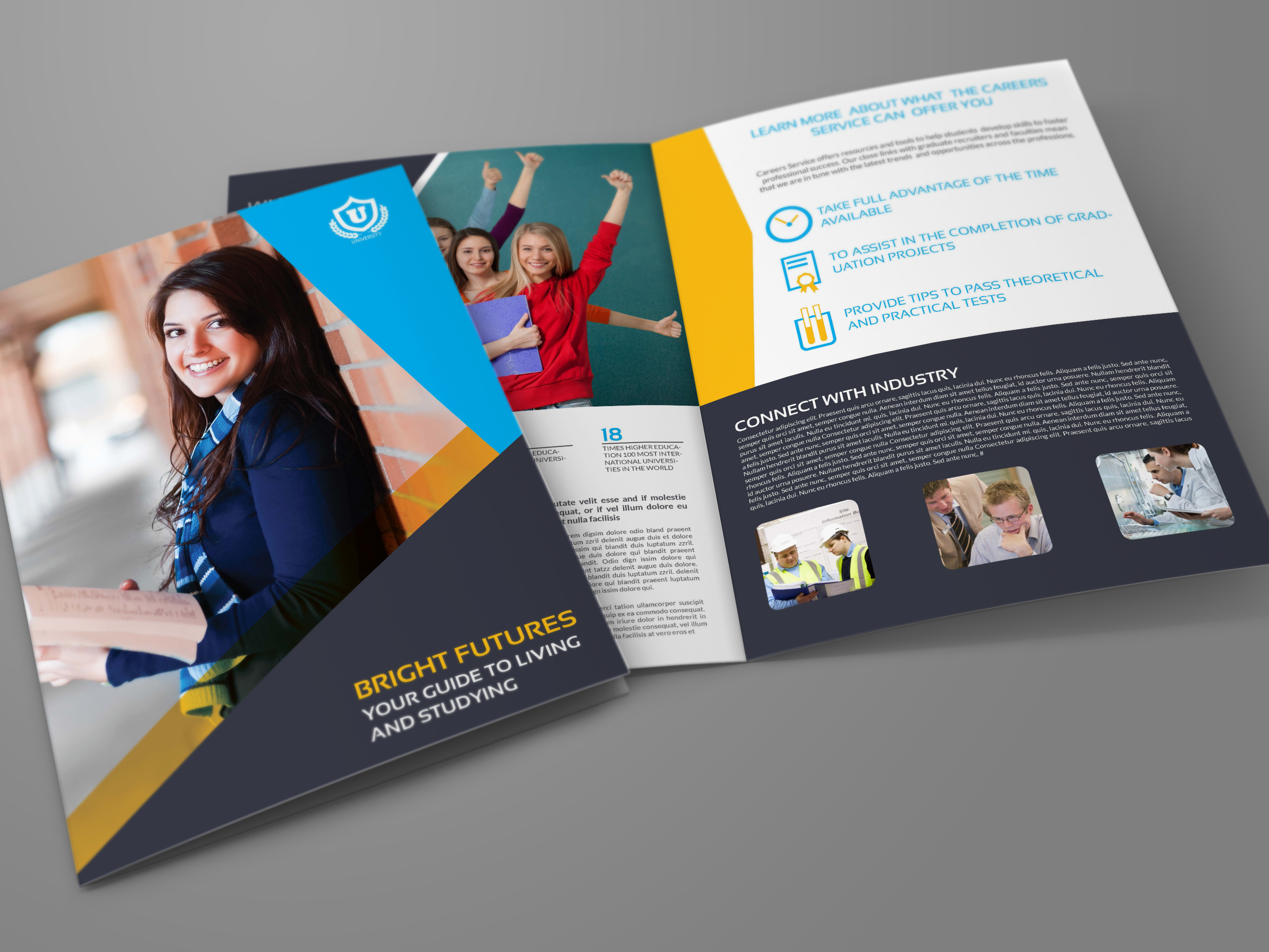 University College Bi Fold Brochure  Template by OWPictures 