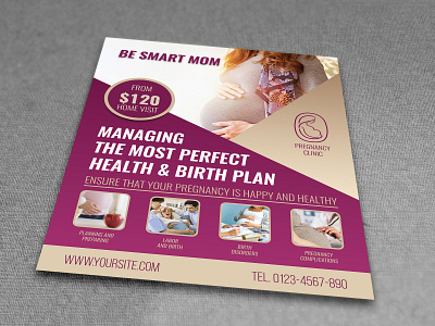 Pregnancy Flyer Template baby birth care child clinic doctor expecting family flyer health healthcare hospital leaflet love maternity medical medical center medicine mothers day newborn