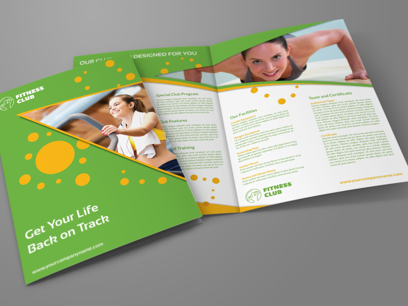 Fitness Gym Bi Fold Brochure Template by OWPictures on Dribbble