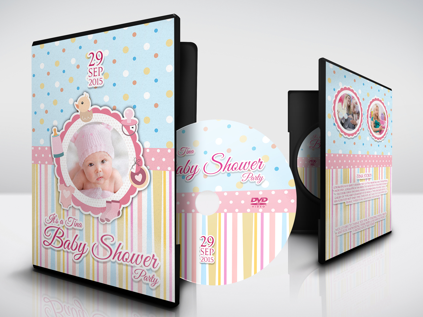 Baby Shower Party Dvd Cover Template by OWPictures on Dribbble