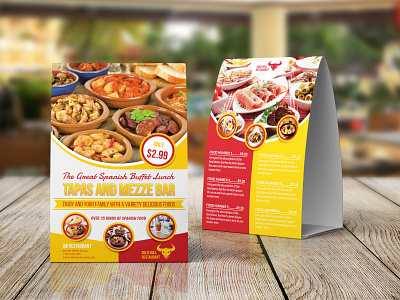 Restaurant Table Tent Template buffet cafe cafe table tent chicken food coffee creative design elegant fast food food food menu hotel menu list menu menu design mezze modern modern menu restaurant restaurant menu