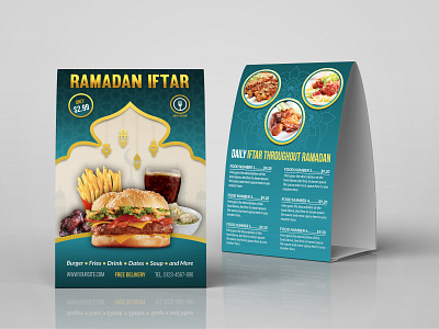 Restaurant Table Tent Template allah cafe catering catering flyer coffee coffee flyer coffee shop dinner fast food fasting flyer flyer template food food flyer food menu iftar islam islamic leaflet lunch