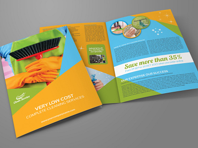 Cleaning Services Bi Fold Brochure Template cleaning brochure cleaning company cleaning service cleaning services commercial cleaning dirty work domestic cleaning home home cleaning house cleaner housekeeping maid cleaning promo promotion service sparkling clean