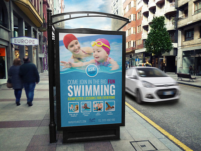 Swimming Poster Template