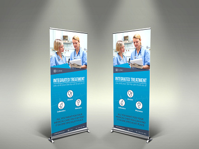 Medical Care Signage Banner Roll Up Template