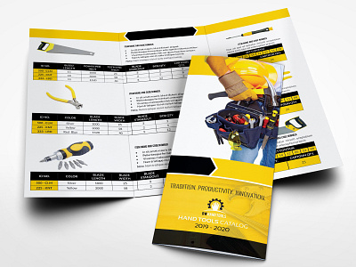 Hand Tools Products Catalog Tri Fold Brochure Template