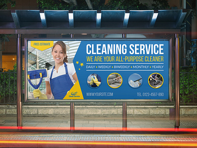 Cleaning Services Billboard Template cleaning company cleaning service cleaning services commercial cleaning domestic cleaning flyer home home cleaning house cleaner housekeeping leaflet maid cleaning maid services print print ready promo promotion residential cleaning sparkling clean