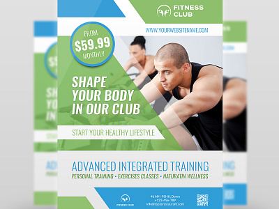 Fitness Gym Flyer Template body body building bodybuilding box boxing crossfit diet energy fit fitness fitness center fitness flyer fresh gym gym flyer gymnasium healthcare healthy leaflet magazine