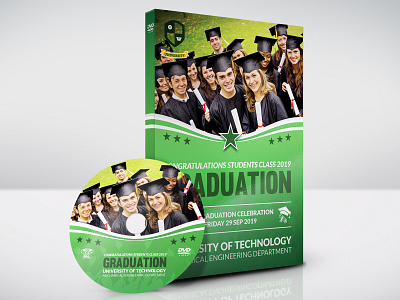 Graduation DVD Cover and Label Template ceremony disc covers dvd dvd covers dvd template event graduate graduate invite graduate template graduated graduation ceremony high school party party dvd student dvds template university wow