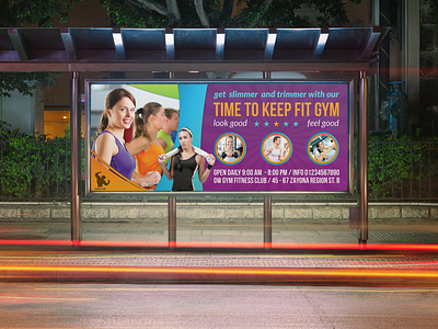 Fitness Gym Billboard Template