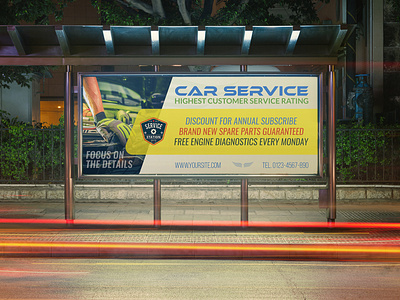 Car Service Billboard Template