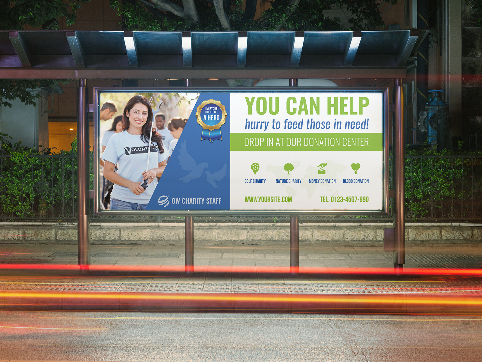 Volunteer Billboard Template by OWPictures on Dribbble