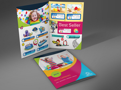 Toys Products Bi Fold Catalog Template