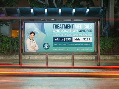 Medical Care Billboard Template