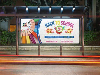 Back To School Billboard Template